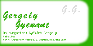 gergely gyemant business card
