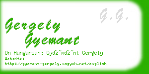 gergely gyemant business card